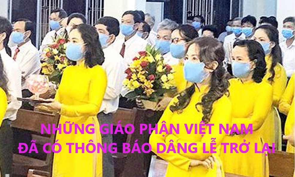Những Giáo phận Việt Nam đã có thông báo dâng lễ trở lại