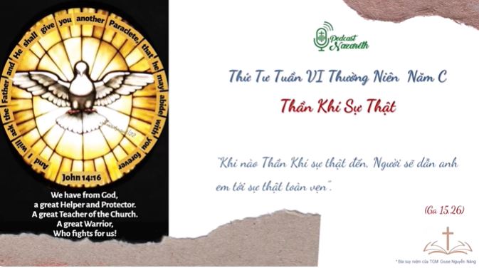 Suy niệm Thứ Tư Tuần VI Phục Sinh