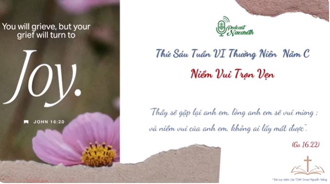 Suy niệm Thứ Sáu Tuần VI Phục Sinh
