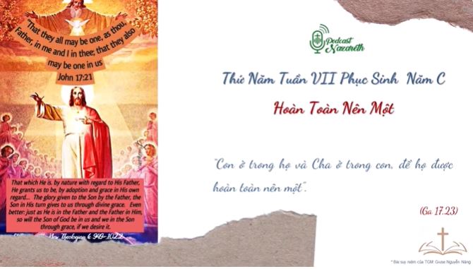 Suy niệm Thứ Năm Tuần VII Phục Sinh