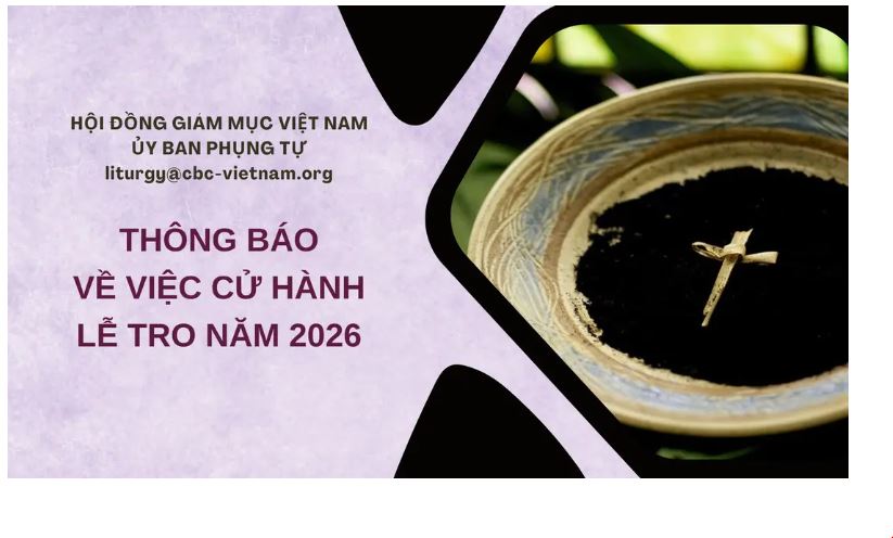 THÔNG BÁO Về việc cử hành Lễ Tro năm 2026