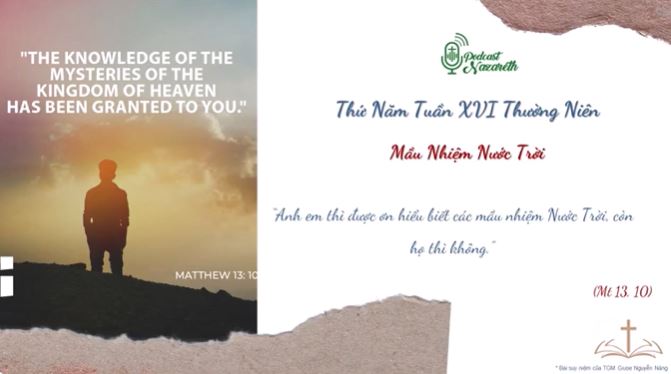 Suy niệm Thứ Năm Tuần 16 Mùa Thường Niên