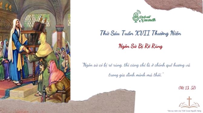 Suy niệm Thứ Sáu Tuần XVII Thường Niên
