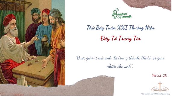 Suy niệm Thứ Bảy Tuần XXI Thường Niên