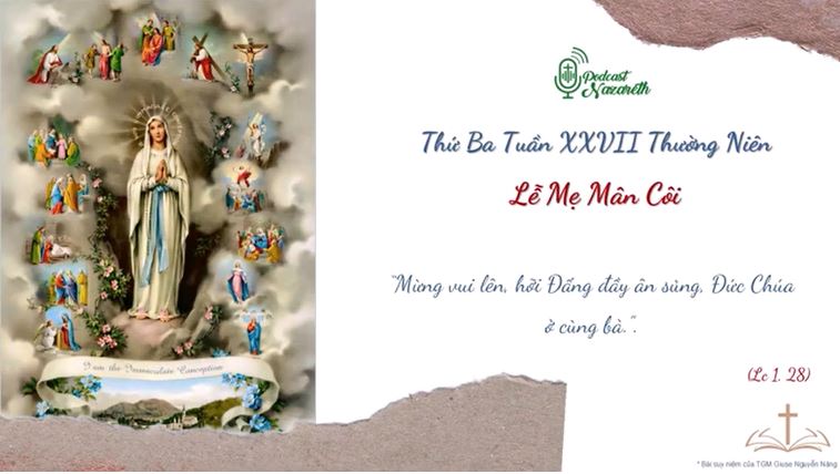 Suy niệm Thứ Ba Tuần XXVII Thường Niên