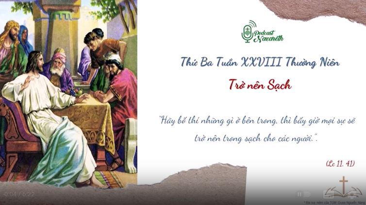 SUY NIỆM  THỨ BA TUẦN XXVIII MÙA THƯỜNG NIÊN