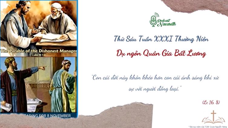 Suy niệm Thứ Sáu Tuần XXXI Thường Niên