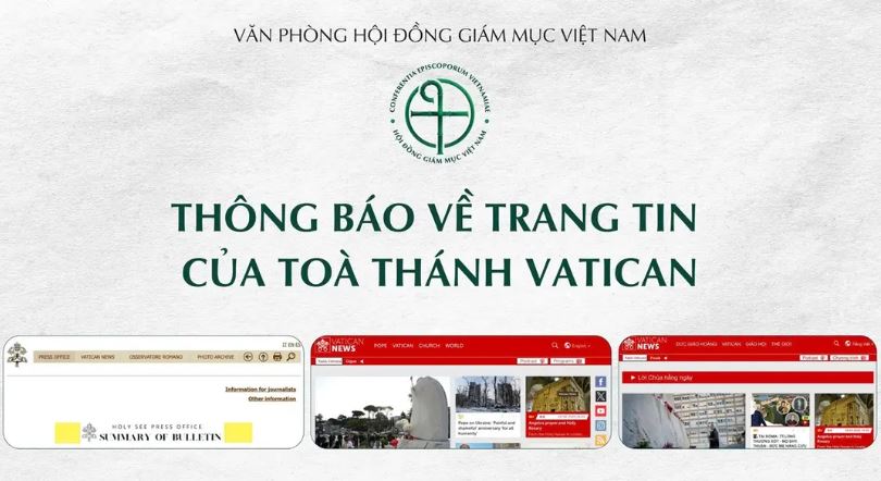 VĂN PHÒNG HĐGM VIỆT NAM: THÔNG BÁO VỀ TRANG TIN CỦA TOÀ THÁNH VATICAN