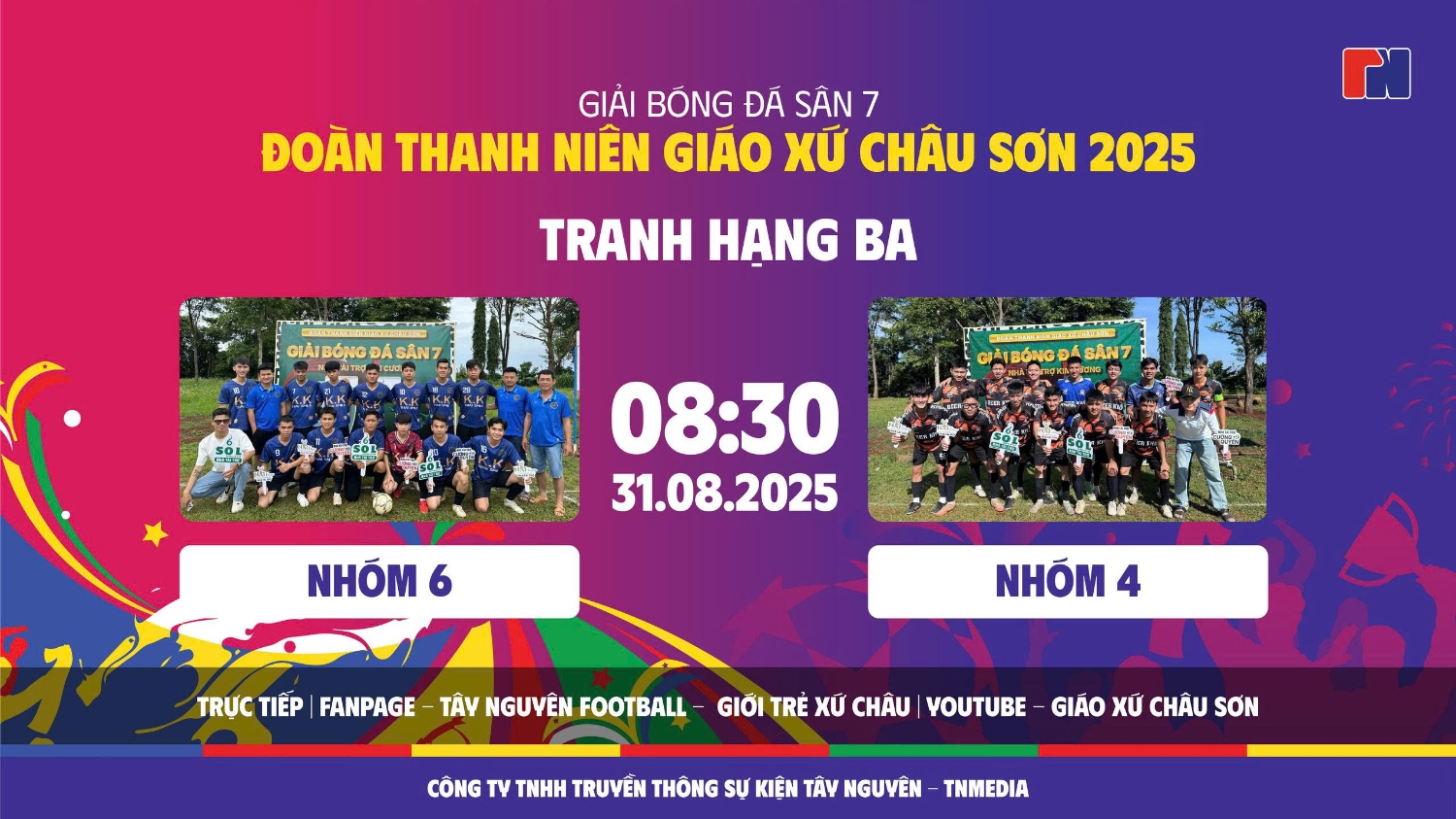 TRỰC TIẾP GIẢI BÓNG ĐÁ THANH NIÊN GIÁO XỨ CHÂU SƠN 2025 - TRANH HẠNG BA